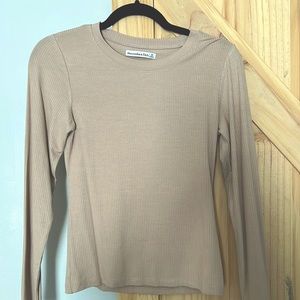 Abercrombie Women's Long-Sleeve Ribbed T-shirt